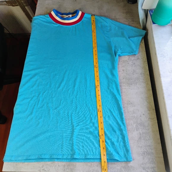 Big Bud Press Blue Ringer Tee Shirt Mens Size XL Retro Binding Neck Made In LA - Picture 7 of 9
